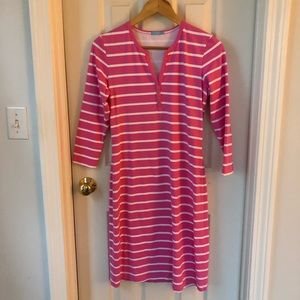 J McLoughlin Pink Striped Dress